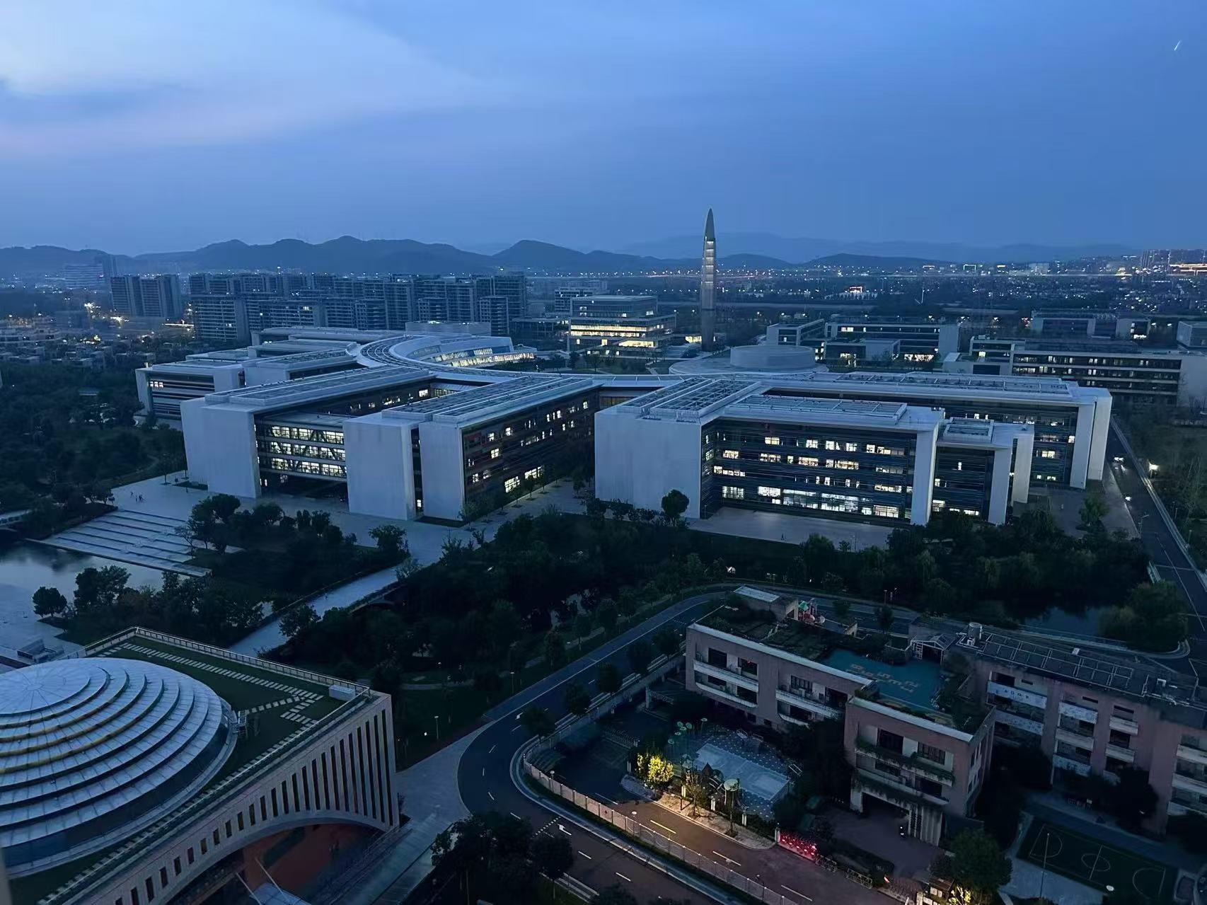 Aerial view of Westlake University campus
